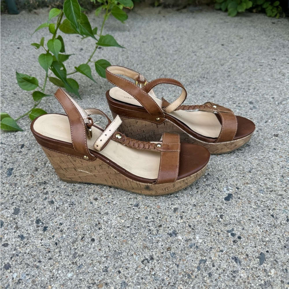 Liz Claiborne Brown/Tan Wedges